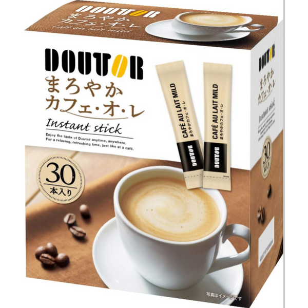 Doutor Coffee Stick Mild Café au Lait (Coffee Milk) 30 Pack x 10 Made in Japan - Tokyo Sakura Mall