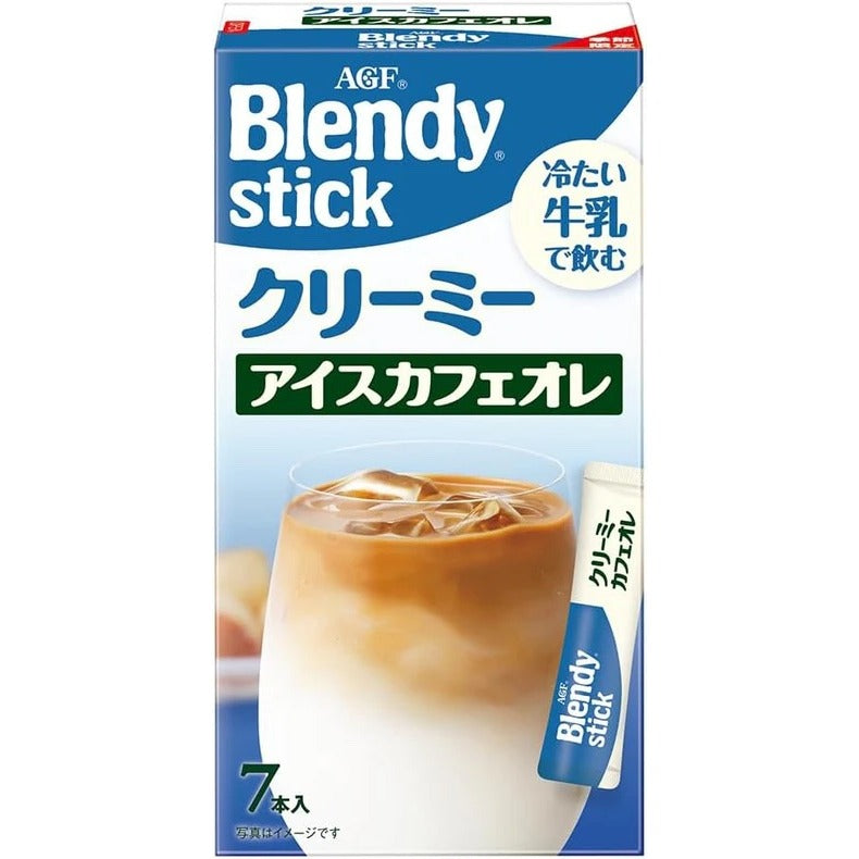 AGF Blendy Stick Creamy Ice Cafe Lait 7 Sticks x 6 Packs Made in JAPAN - Tokyo Sakura Mall