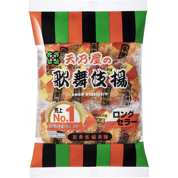 Amanoya Kabukiage Senbei 11 pieces x 6 Bags Sweet and Savory Soy Sauce flavor Made in JAPAN - Tokyo Sakura Mall