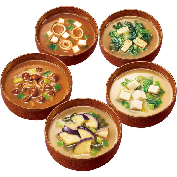 Amano Foods Instant Miso Soup 5-Flavor Set (10 Assorted Packs, 50 Packs) Made in JAPAN - Tokyo Sakura Mall