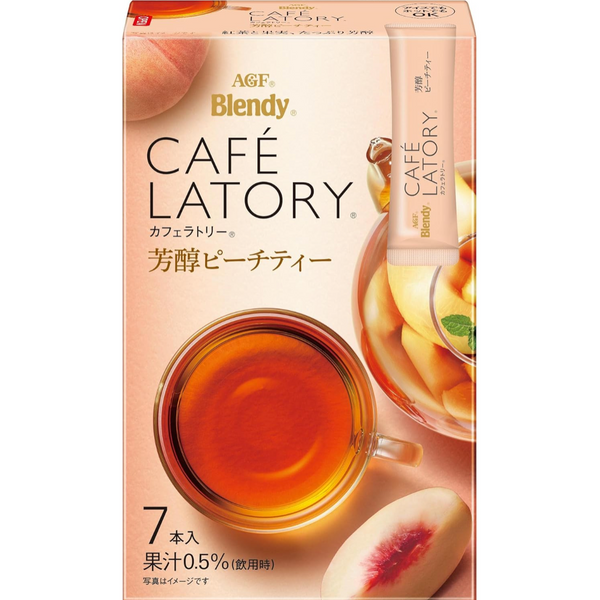 AGF Mellow Peach Tea 7 sticks x 6 Boxes Fruit Tea Sticks Made in JAPAN - Tokyo Sakura Mall