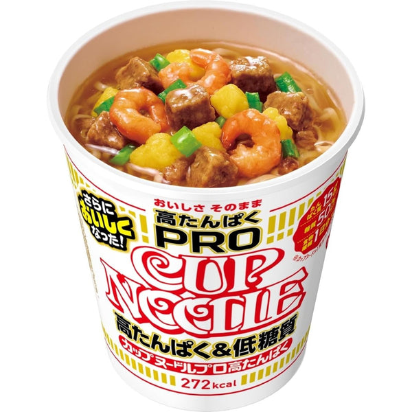 NISSIN Seafood Cup Noodle PRO Haute teneur en protéines et faible teneur en sucre 78 g x 12 paquets Japon