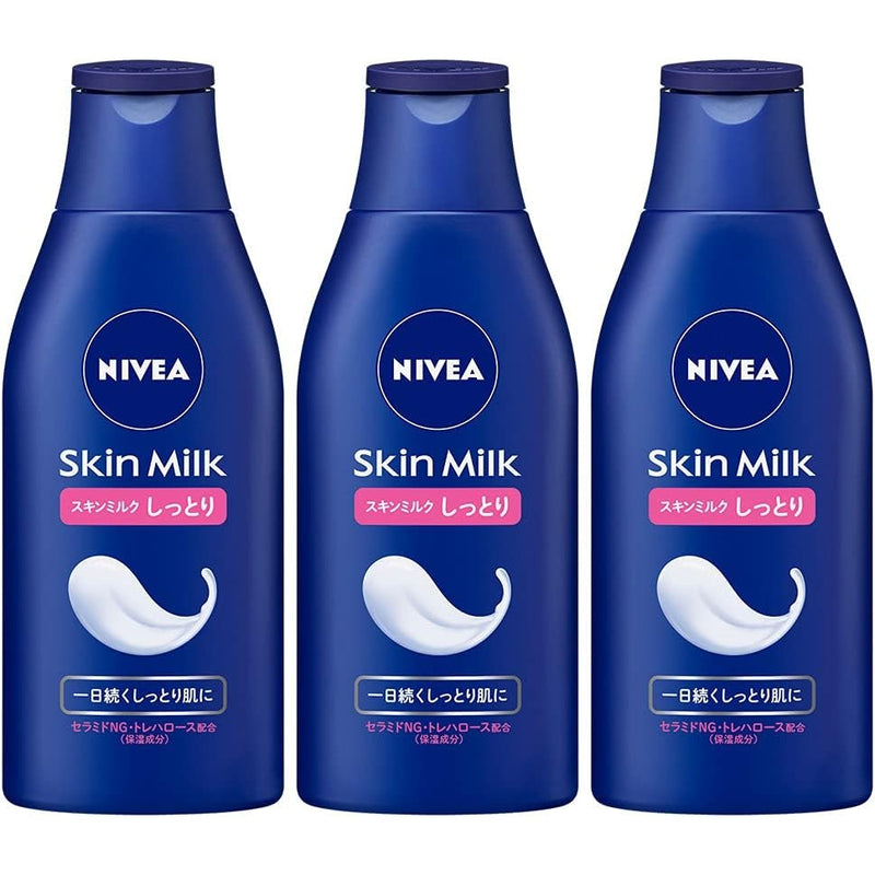 NIVEA Moisturizing Skin Milk Intensive Hydration for Dry to Very Dry Skin 200g x 3 bottle Made in Japan - Tokyo Sakura Mall