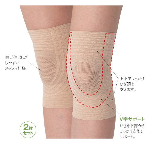 A thin type knee support (2pcs) using like a taping-  Gunma Store Japan