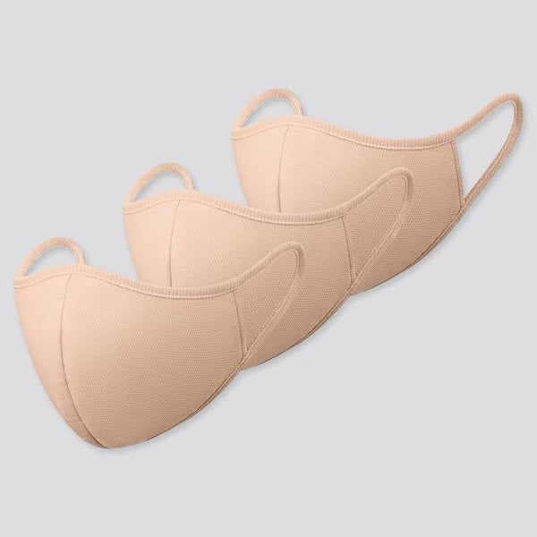 Special Sale! UNIQLO AIR Rhythm Mask Premium Beige 3 Set Made in JAPAN