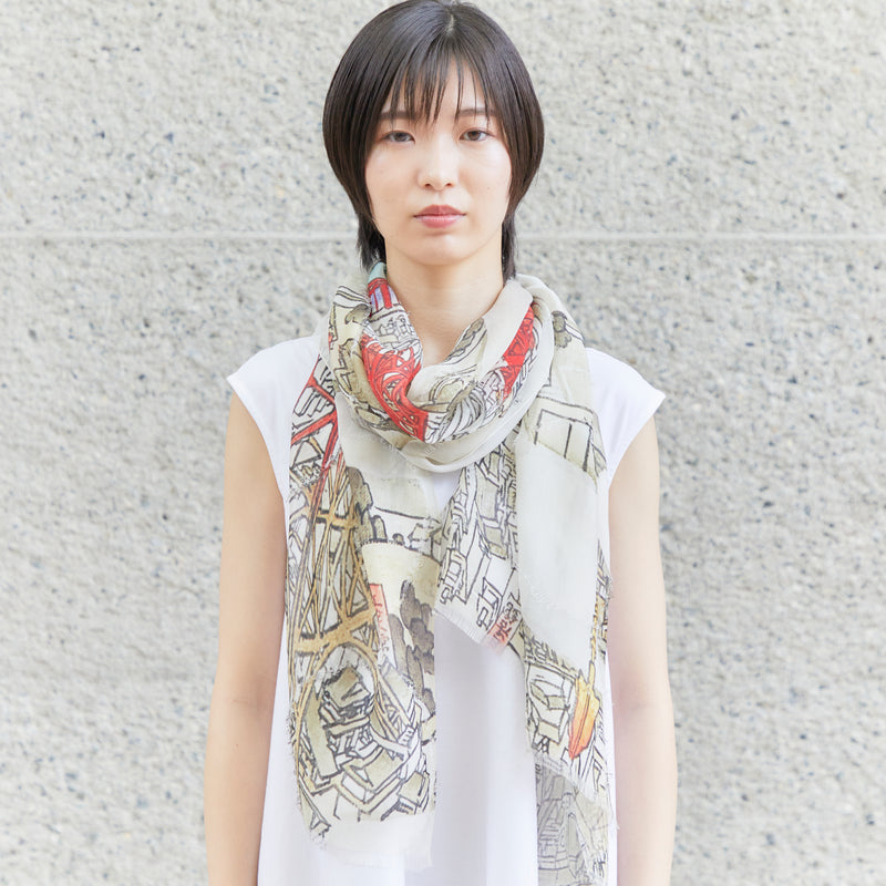 Akira Yamaguchi x Mitasho collaboration stole-  Gunma Store Japan