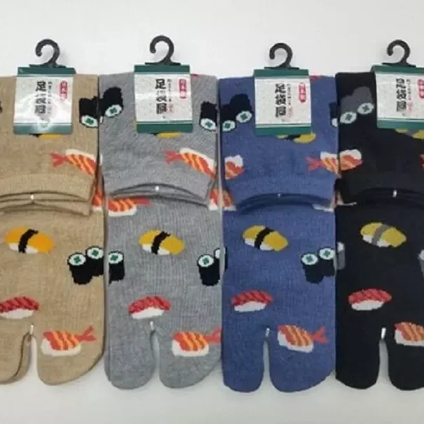 New Set of 6 Sushi Tabi Socks 25-27cm / 9.84-10.63 inches From Nara Japan - The Japan Pride