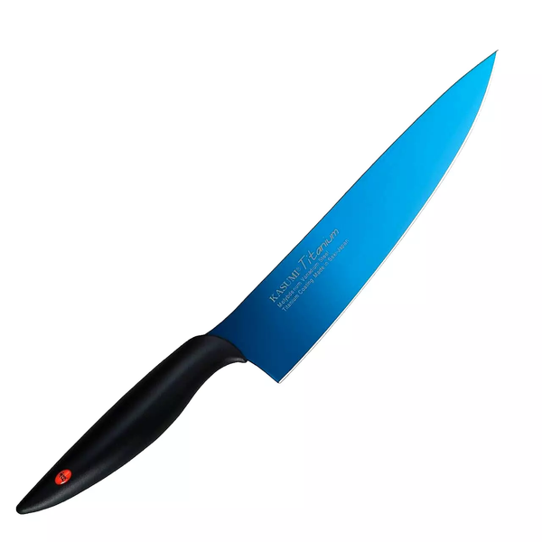 SUMIKAMA Kasumi Titanium coated sword-shaped kitchen knife blue New - The Japan Pride