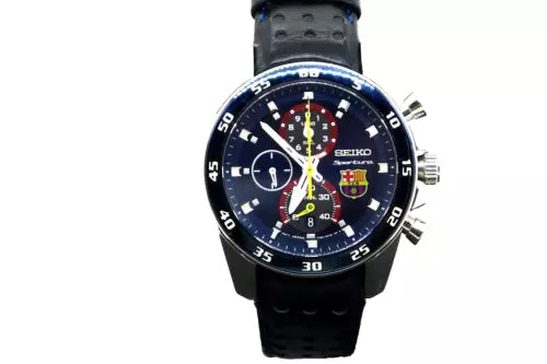 Very Rare Near Mint Seiko Watch Sportura FC Barcelona w/box paper Used F/S - The Japan Pride