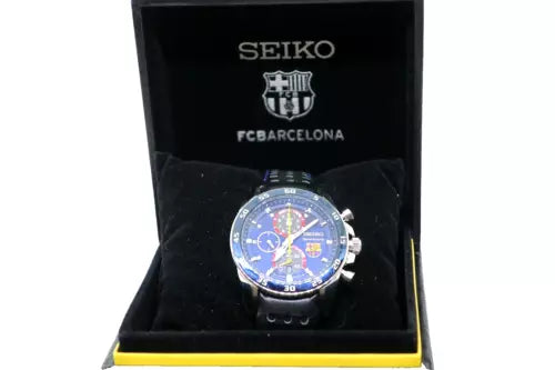 Very Rare Near Mint Seiko Watch Sportura FC Barcelona w/box paper Used F/S - The Japan Pride