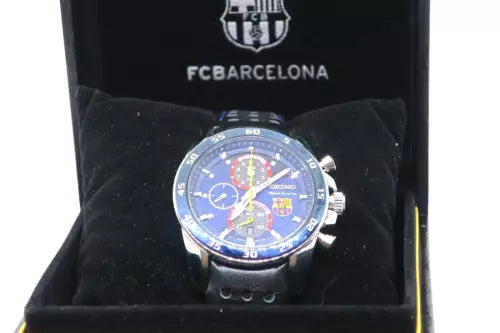 Very Rare Near Mint Seiko Watch Sportura FC Barcelona w/box paper Used F/S - The Japan Pride