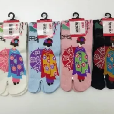 New Set of 6 Kyoto Maiko pattern Tabi Socks 22-25cm From Nara Japan - The Japan Pride