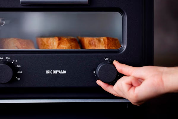 IRIS OHYAMA Steam toaster oven Equipped with far-infrared flat carbon heaters Japan | j-Grab Mall Sakura Japan