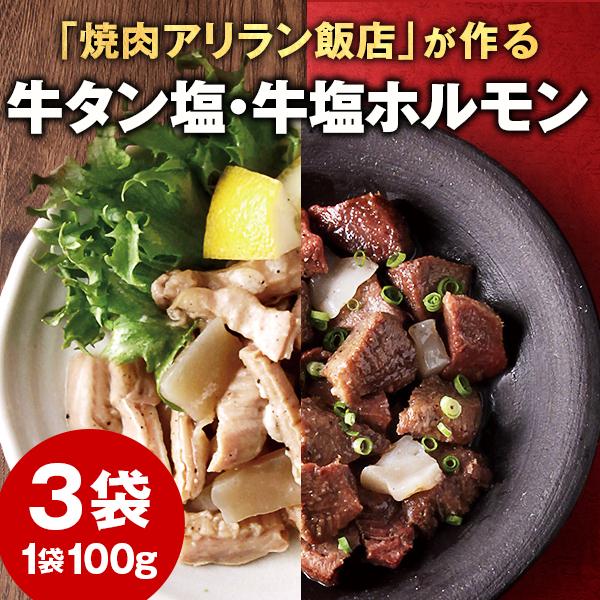 Retort Beef Hormone Salt 100g x 2Pack Aroma Flavor Premium Hormone Easily Arirang Hanten Made in JAPAN - Kurumira