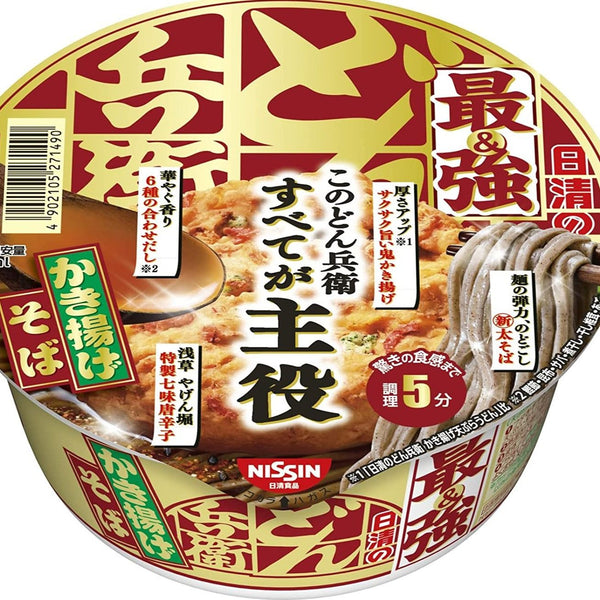 Nissin Foods 最强的炸玉米饼天妇罗荞麦面101g x 12Packs 日本