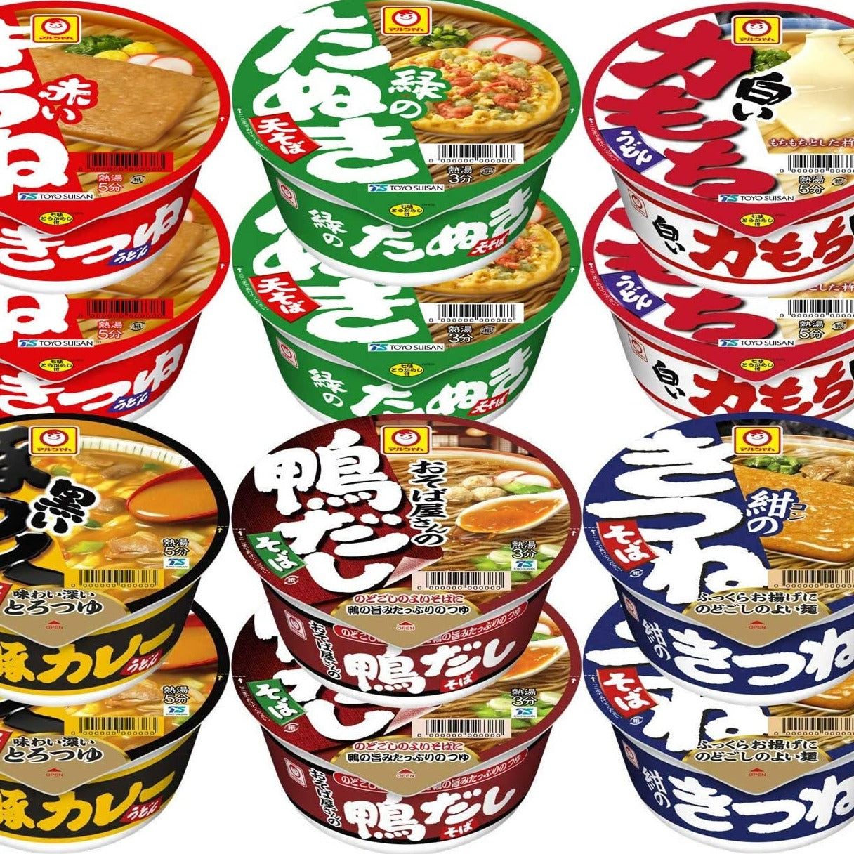 Maruchan Japanese Instant Noodles Udon Soba 6 Flavors 12 Packs Variety